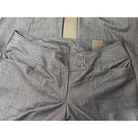 Lane Bryant Womens Wide Leg Pants Plus Size 18 Blue Jean High Waist Trousers NWT - Picture 2 of 9